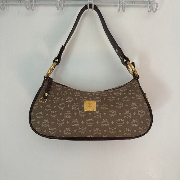 MCM Handbags - Mcm Women's Brown and Khaki Bag